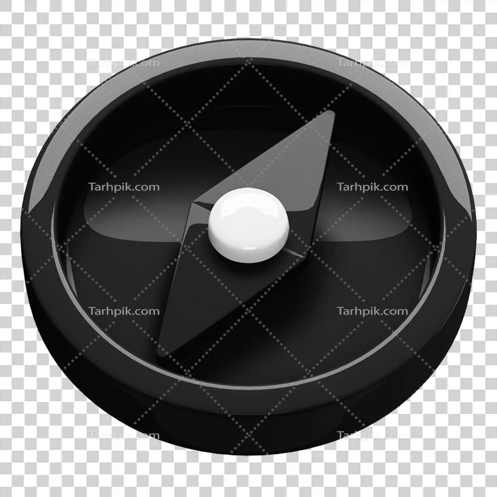 عکس دوربری آیکون سه‌بعدی قطب‌نما با طراحی مدرن و جذاب