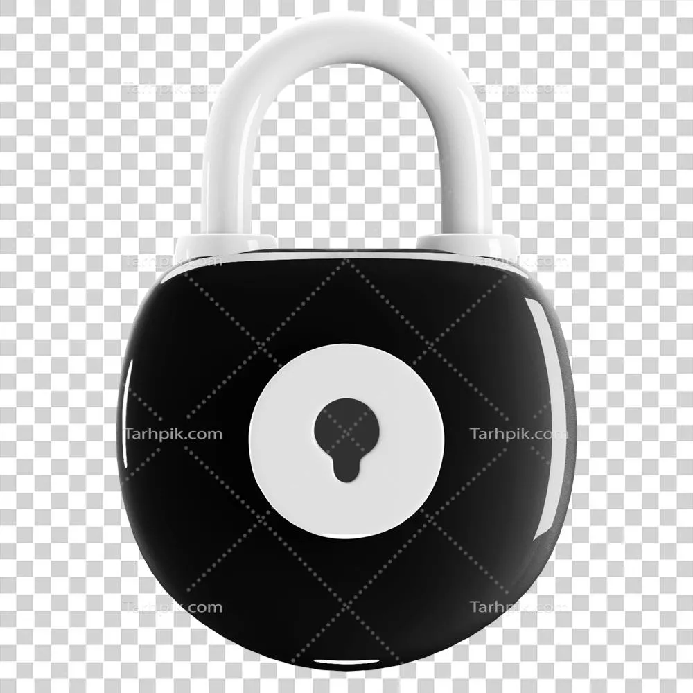 عکس دوربری آیکون قفل سه بعدی با طراحی منحصر به فرد و جذاب
