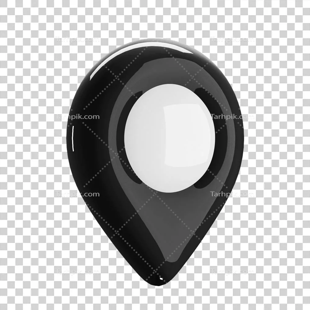 عکس دوربری آیکون پین سه‌بعدی با طراحی مدرن و جذاب