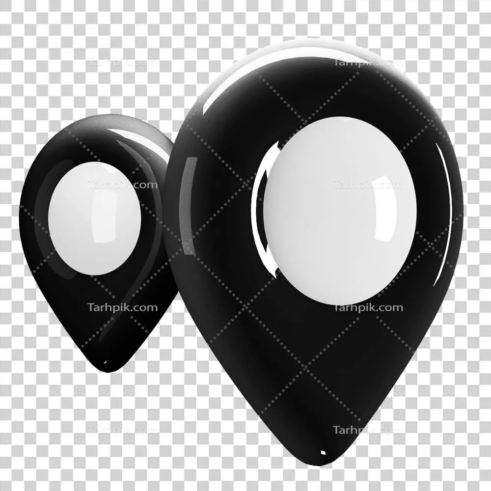 عکس دوربری آیکون پین سه‌بعدی با طراحی مدرن و جذاب