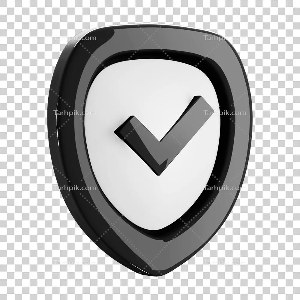 عکس دوربری آیکون سپر سه‌بعدی با طراحی منحصر به فرد و جذاب