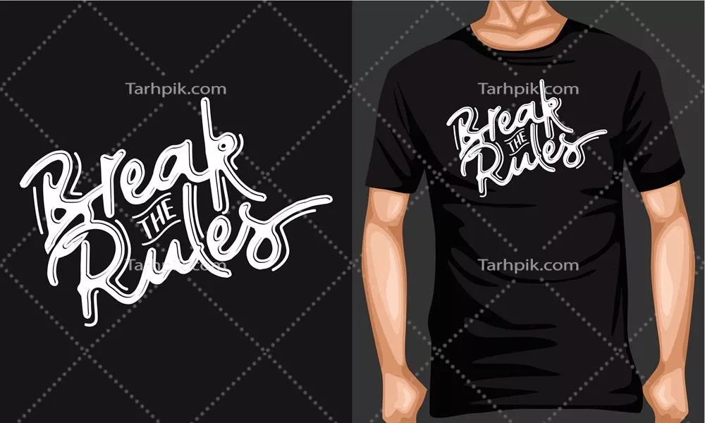 وکتور شکستن قواعد: هنر نوشتن و طراحی حروف در تایپوگرافی مدرن