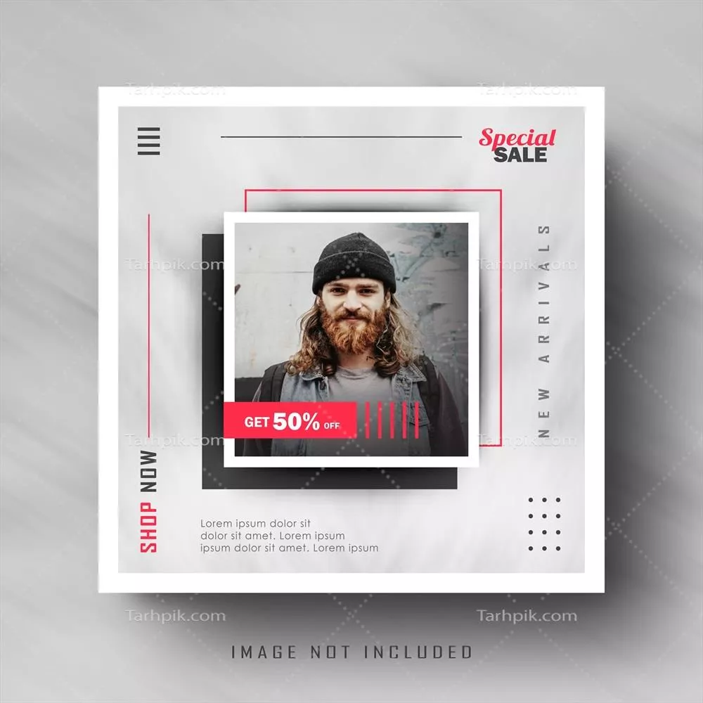 وکتور بندری مینیمالیستی برای پست‌های فید در اینستاگرام با طراحی شیک و ساده