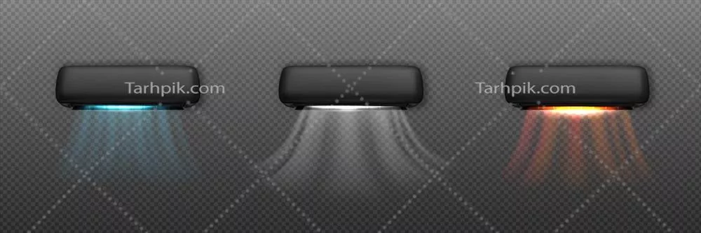 وکتور آرایش مو با دستگاه حالتدهنده سهبعدی و باد گرم و سرد به همراه موج باد