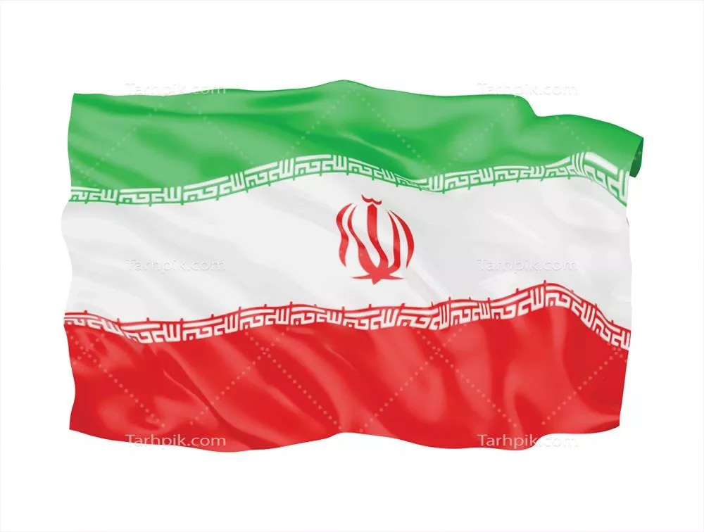 وکتور نماد ملی پرچم سهبعدی ایران با رنگهای سنتی و طراحی منحصر به فرد