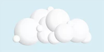 وکتور آیکون ابر سه بعدی سفید با طراحی مدرن و زیبا