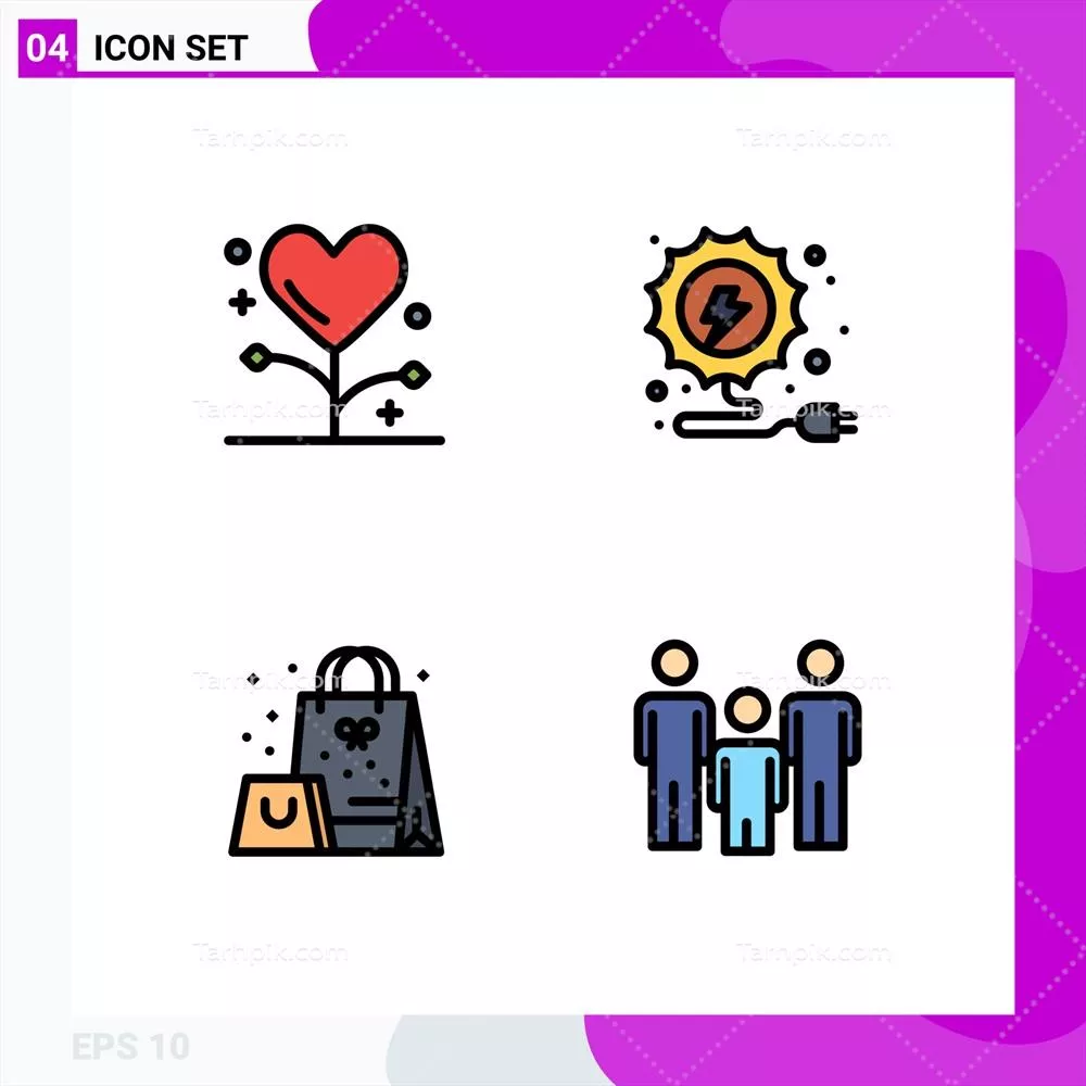 وکتور طرح چهار خط پر رنگی برای وب‌سایت‌ها، اپلیکیشن‌ها و موبایل‌ها