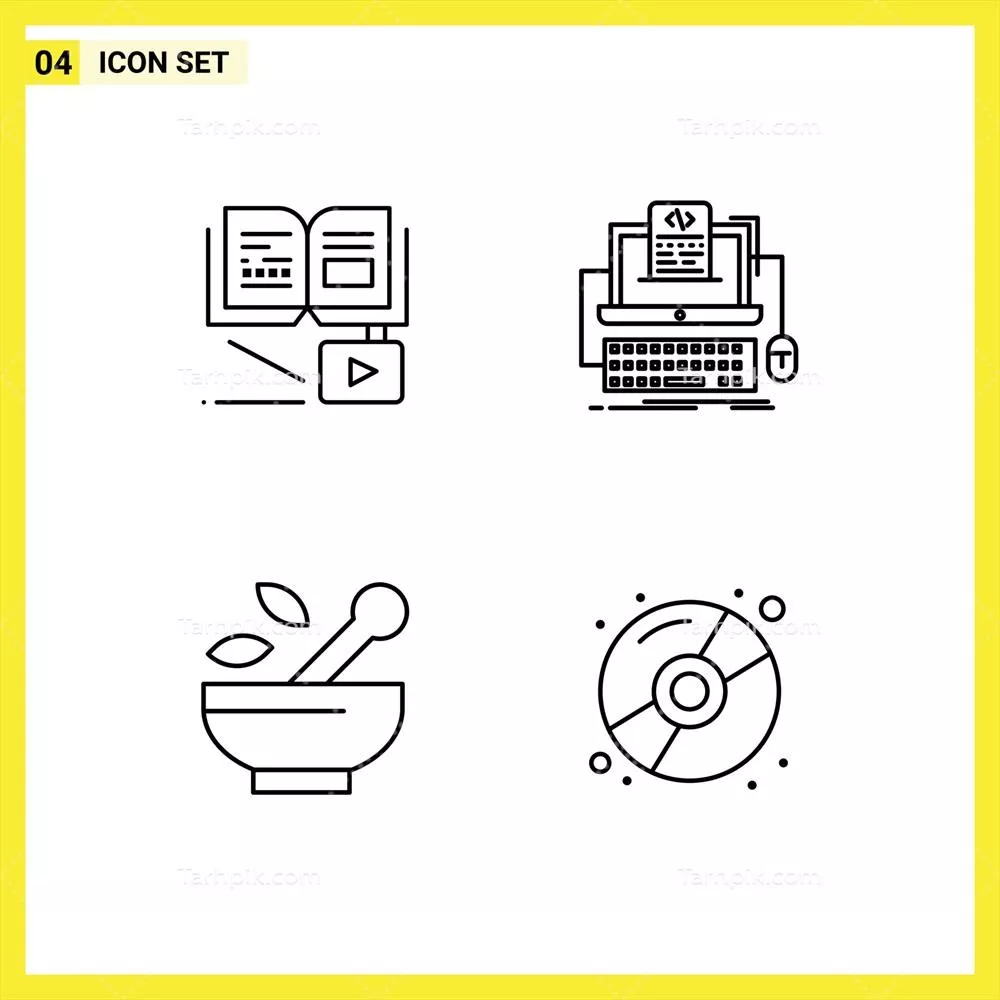 وکتور مفهوم چهار خطی برای رشد وبسایتها، موبایلها و اپلیکیشنها در حوزه بیمارستانها