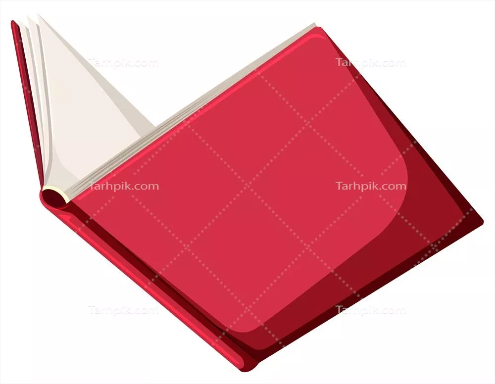 وکتور کتابی زیبا با طراحی جذاب بر روی پسزمینه سفید برای علاقمندان به مطالعه