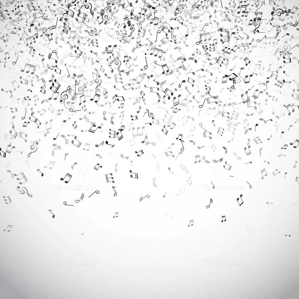 وکتور طرح زمینه انتزاعی با نتهای موسیقی برای زیبایی بصری و هنر معاصر