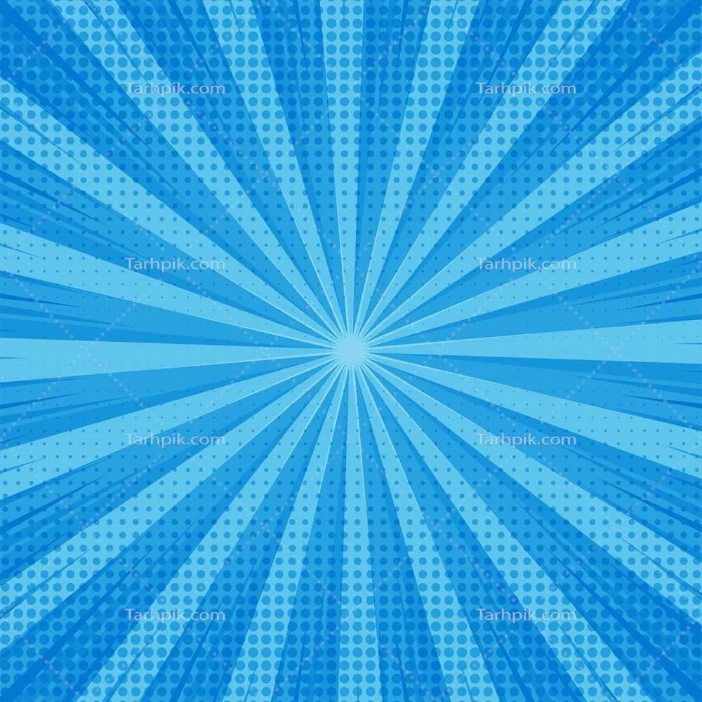 وکتور پس‌زمینه‌ی انتزاعی آبی با طراحی نقطه‌دار برای کامیک