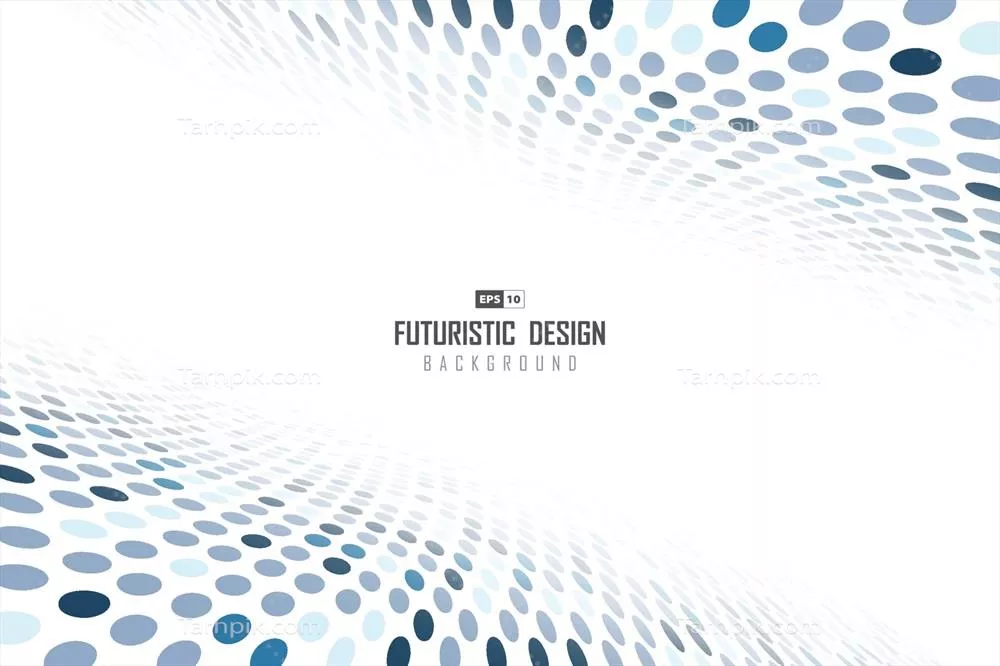 وکتور طرح پوشش رنگی نقطه آبی در طراحی هالتون انتزاعی و مدرن