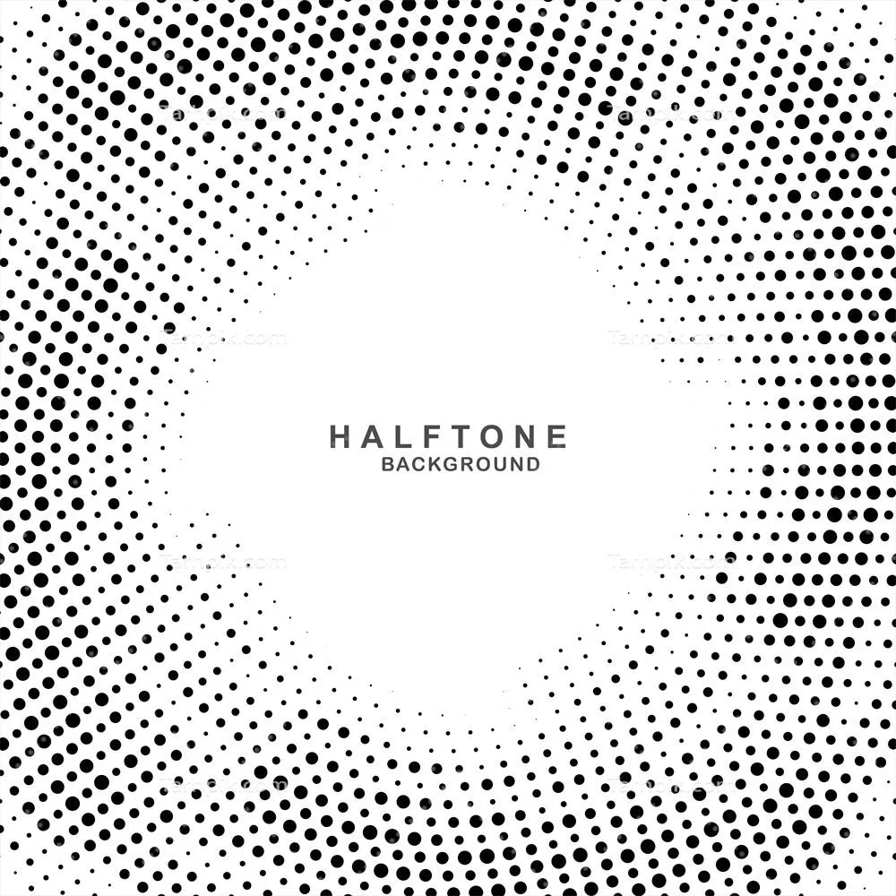 پس‌زمینه وکتور انتزاعی دایره‌ای با الگوهای نقطه‌دار و زیبا