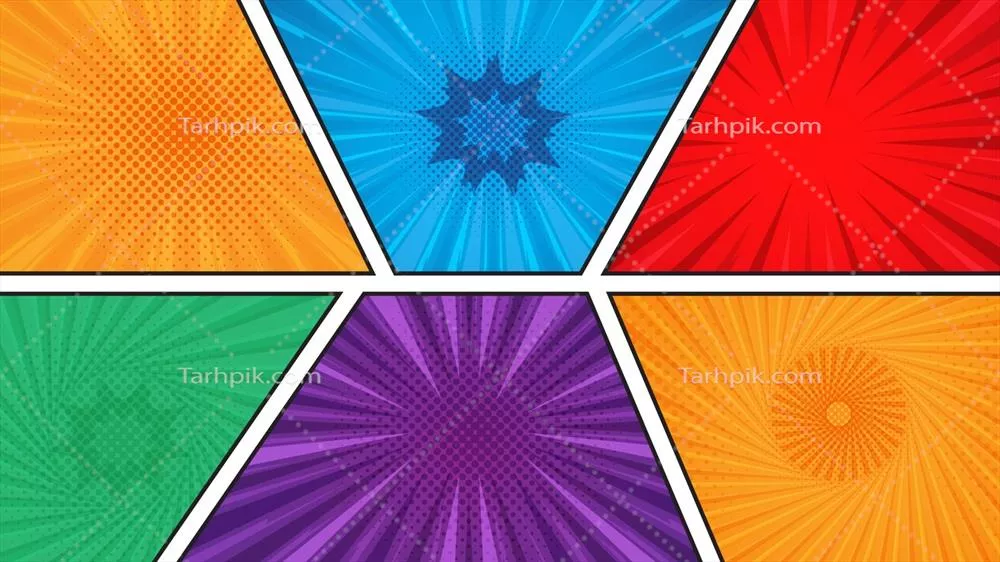 وکتور طراحی پسزمینه به سبک کمیک انتزاعی برای هنر مدرن و خاص