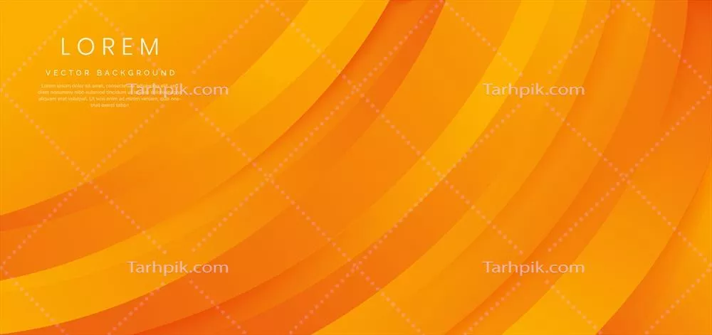 وکتور پسزمینه مدرن با لایههای خمیده، انتزاعی و نارنجی رنگ