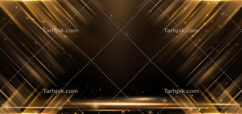 وکتور ستاره سه بعدی زیبا و انتزاعی طلایی با افکت نورپردازی در傾斜