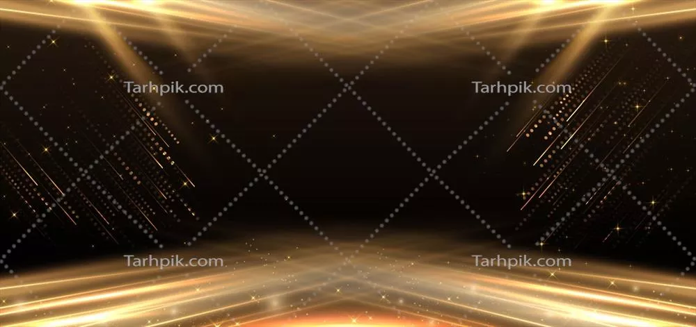 وکتور طراحی انتزاعی و شیک با رنگ طلایی درخشان و افکتهای نورانی