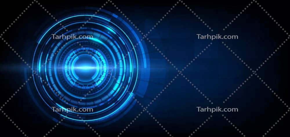 وکتور پسزمینه فناوری انتزاعی و آیندهنگر با عنصر دایرهای HUD