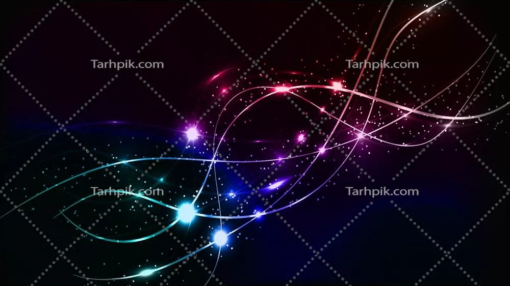 وکتور اثر هنری انتزاعی با رنگ های آبی، بنفش، قرمز و سبز زیبا