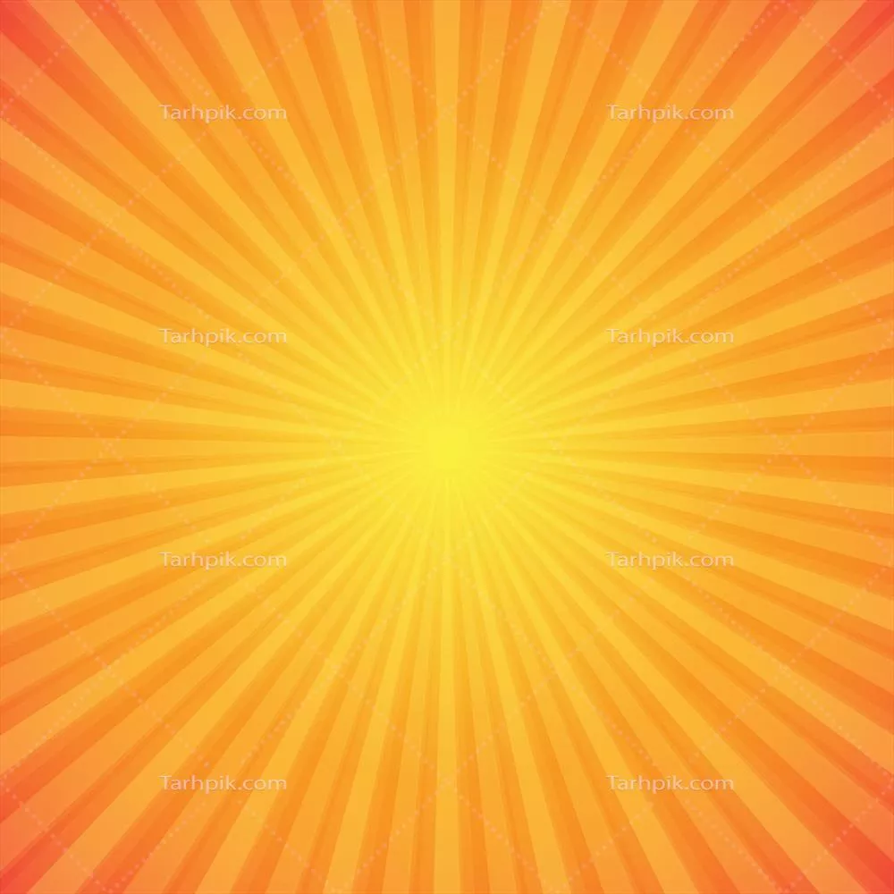 وکتور پسزمینهی انتزاعی نارنجی و زرد با پرتوی نور و انشارها