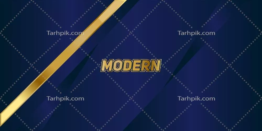 وکتور الگوی انتزاعی چندضلعی لوکس با ته رنگ آبی تیره و طلایی