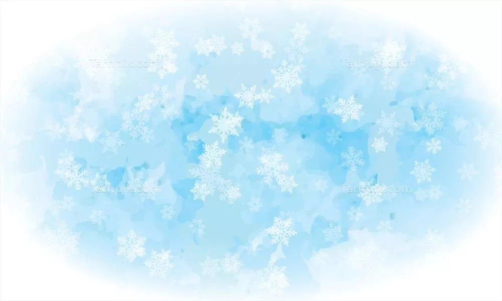 وکتور طراحی انتزاعی و زیبا از برفریزشها بر روی زمینهی یخ آبی