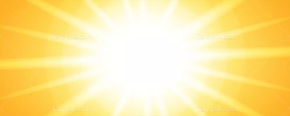 وکتور طراحی بنر انتزاعی تابستانی با نورهای درخشان خورشید