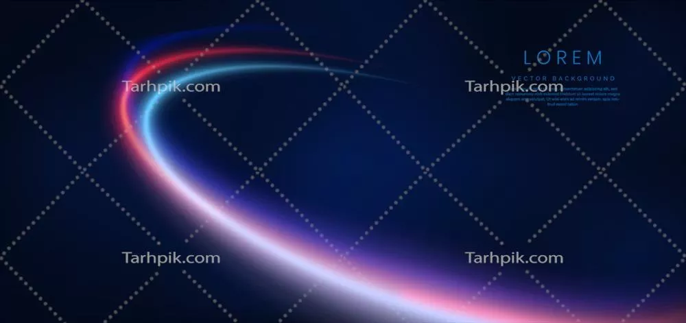 وکتور تکنولوژی انتزاعی: نورهای درخشان آبی و قرمز در آینده
