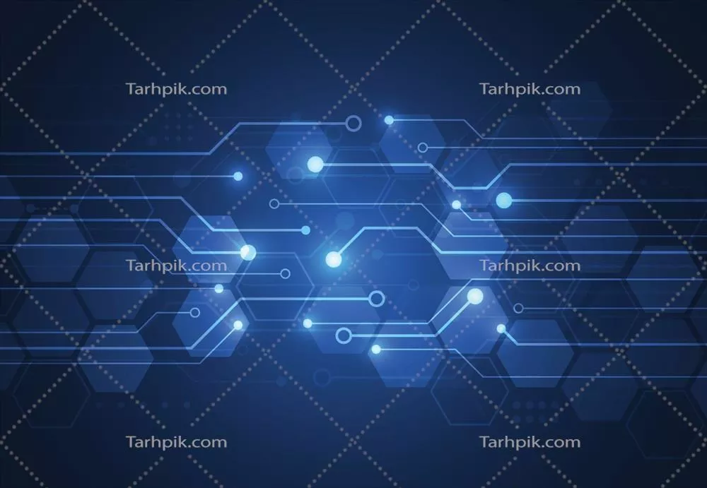 وکتور پسزمینه انتزاعی تکنولوژی با بافت مدار چاپی و تصویر مادربرد الکترونیکی