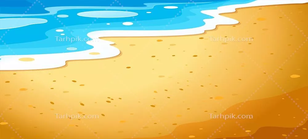 وکتور تصویر پس زمینه نزدیک از سواحل زیبا و آرام دریا