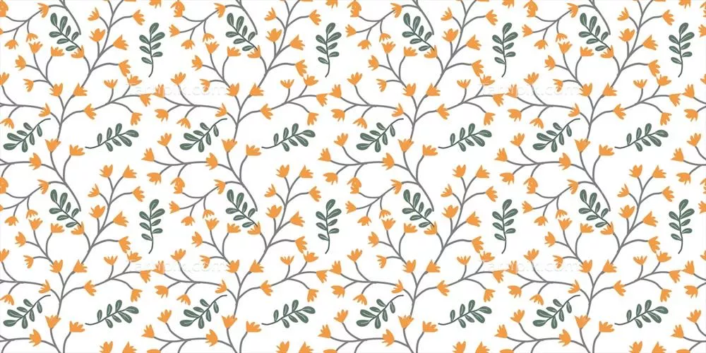 وکتور مجموعه الگوهای گلدار بدون درز با پسزمینه سفید و زیبا برای طراحی