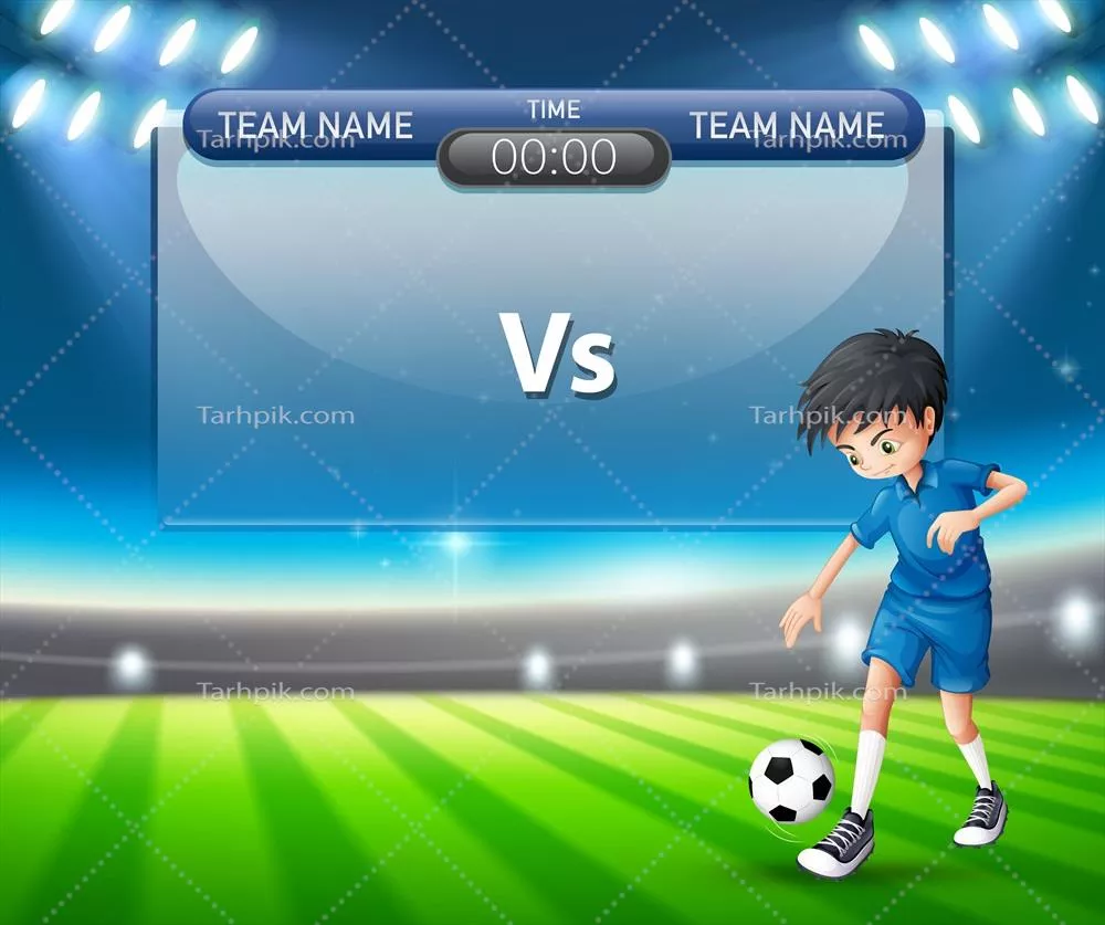 وکتور الگوی شمارش امتیاز بازیکن فوتبال با طراحی منحصر به فرد و جذاب