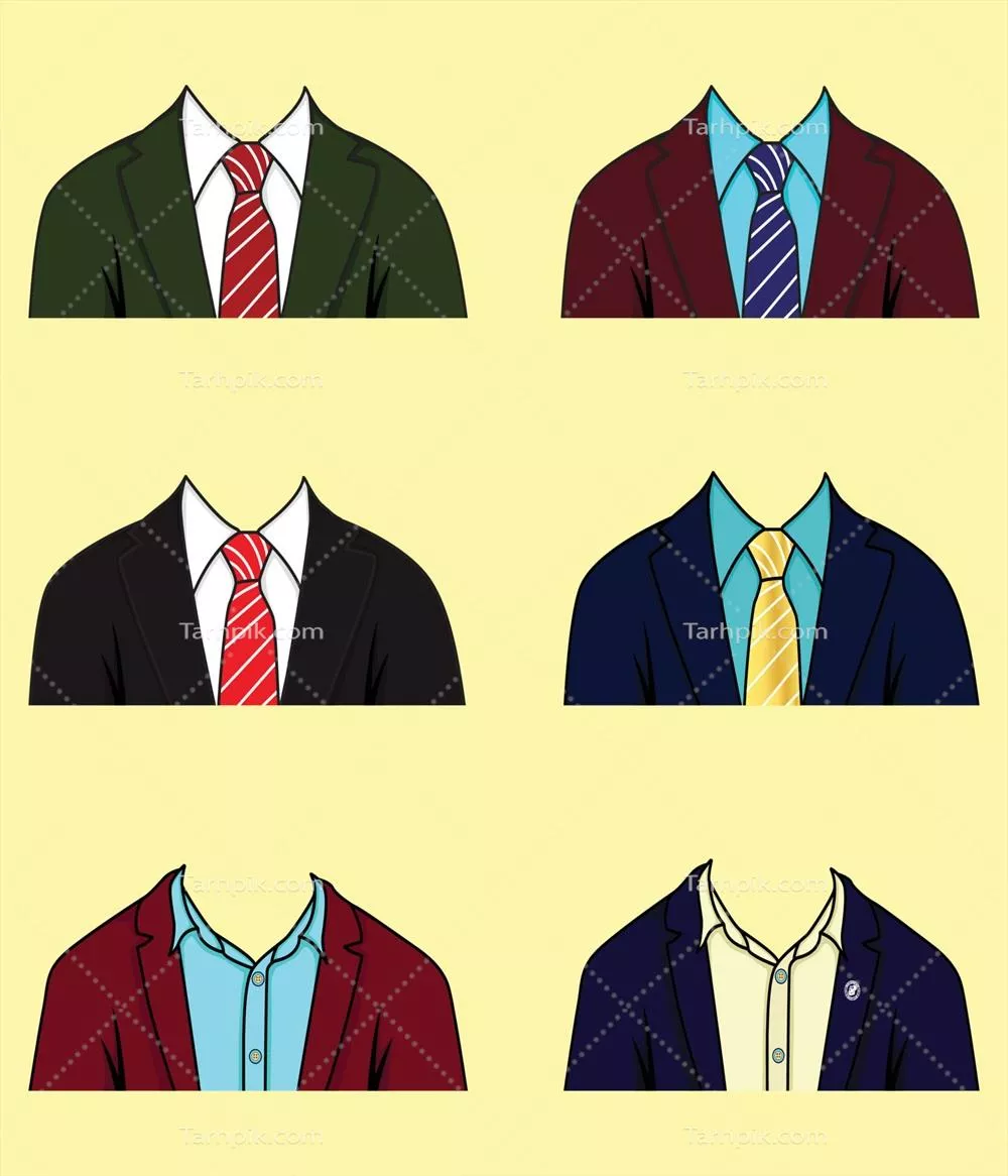 وکتور رنگ و طرح های مختلف کت و شلوار برای استایل های رسمی و نیمه رسمی