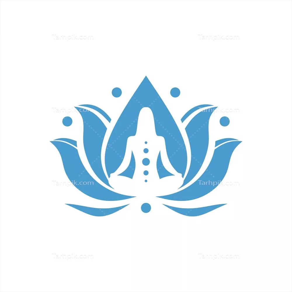 وکتور تصویر لوگو با طراحی افرادی که در حال یوگا یا مدیتیشن هستند