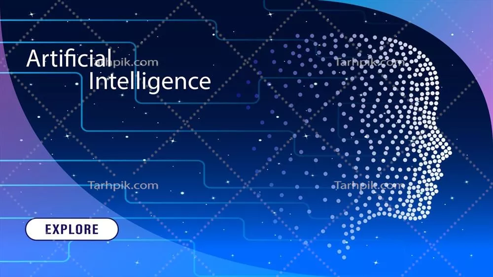 وکتور تخریب سر انسان مصنوعی با دانه های پراکنده