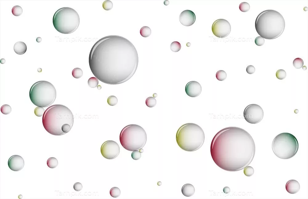وکتور حباب های رنگی بر روی پس زمینه شفاف: زیبایی حباب های صابون
