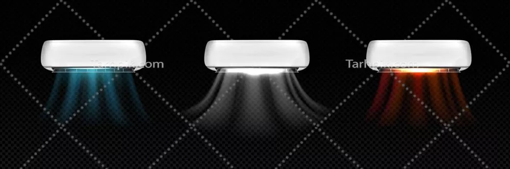 وکتور کولر گازی با قابلیت تنظیم دمای سرد، گرم و حالت خنثی