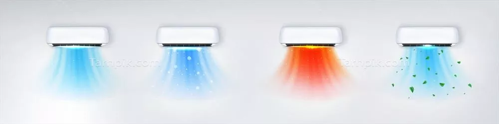 وکتور کولرهای هوایی با جریان هوای سرد و گرم برای تابستان و زمستان