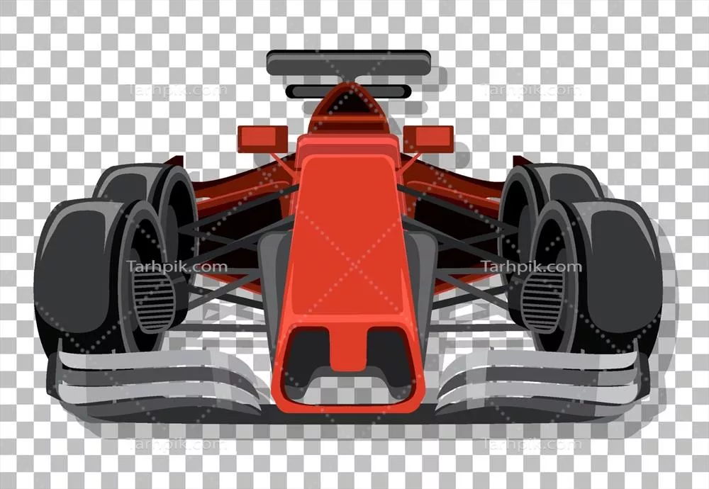 وکتور ماشین مسابقه ای بر روی پس زمینه خط شروع مسابقه