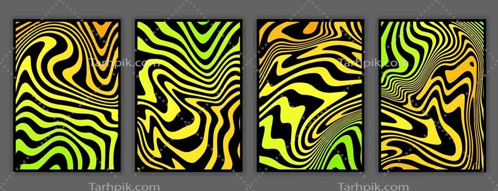 وکتور طراحی پوستر انتزاعی با خطوط مایع و منحنیهای سفید با جلوهای خاص