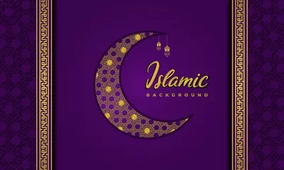 وکتور پسزمینه اسلامی با طراحی لوکس، زیبا و زینتی به سبک عربی