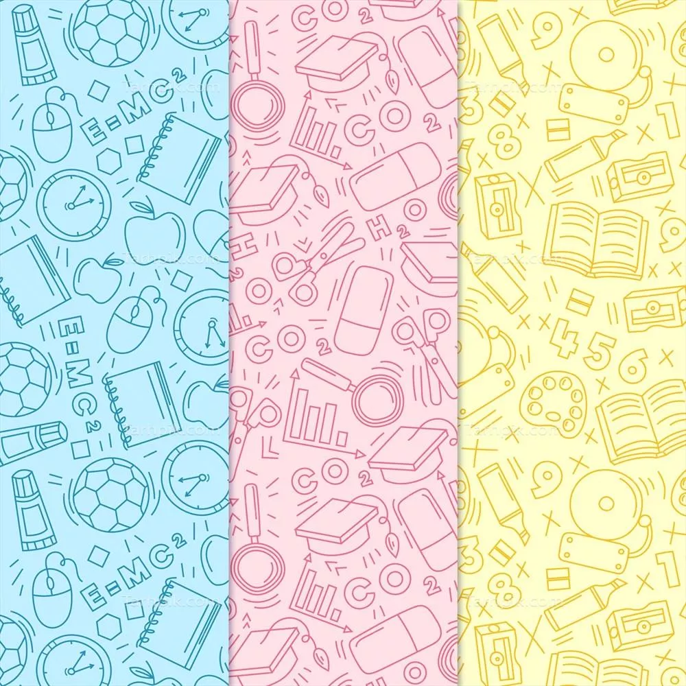 طرح دستی وکتور مرتبط با برگشت به مدرسه به شیوه ای خلاقانه و جذاب