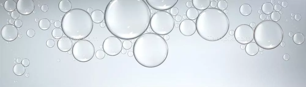 وکتور پسزمینه زیبا با قطرات و حبابهای مایع نقرهای درخشنده