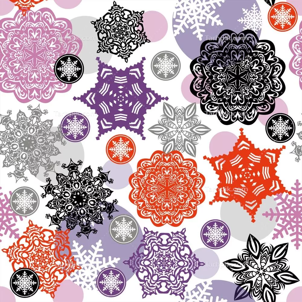 وکتور طرح پس زمینه با برفکها - طراحی گرافیکی زمستانی و فصلی