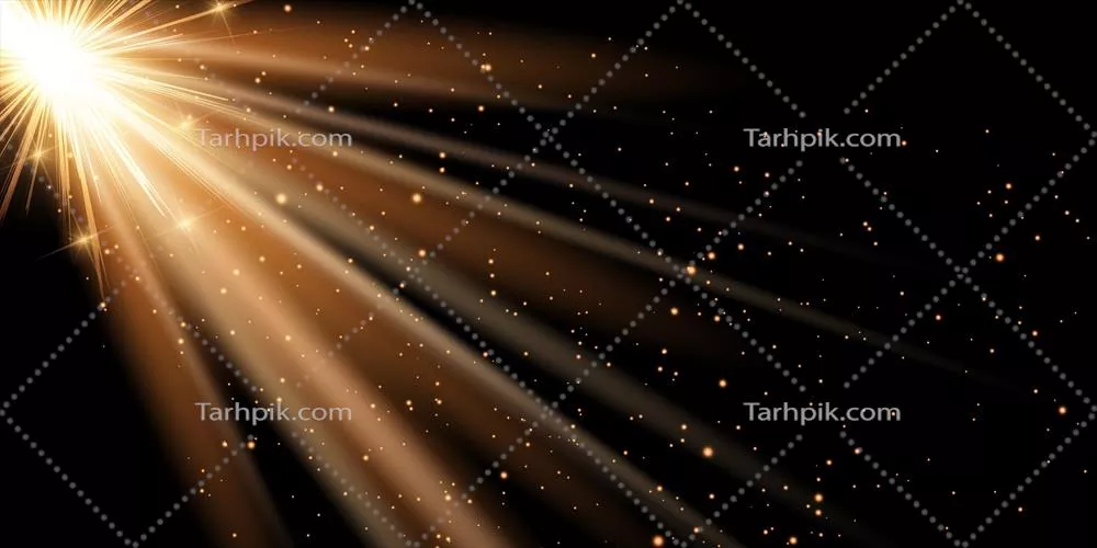 وکتور پسزمینه بنر با طراحی پرتوهای طلایی و زیبایی بینظیر