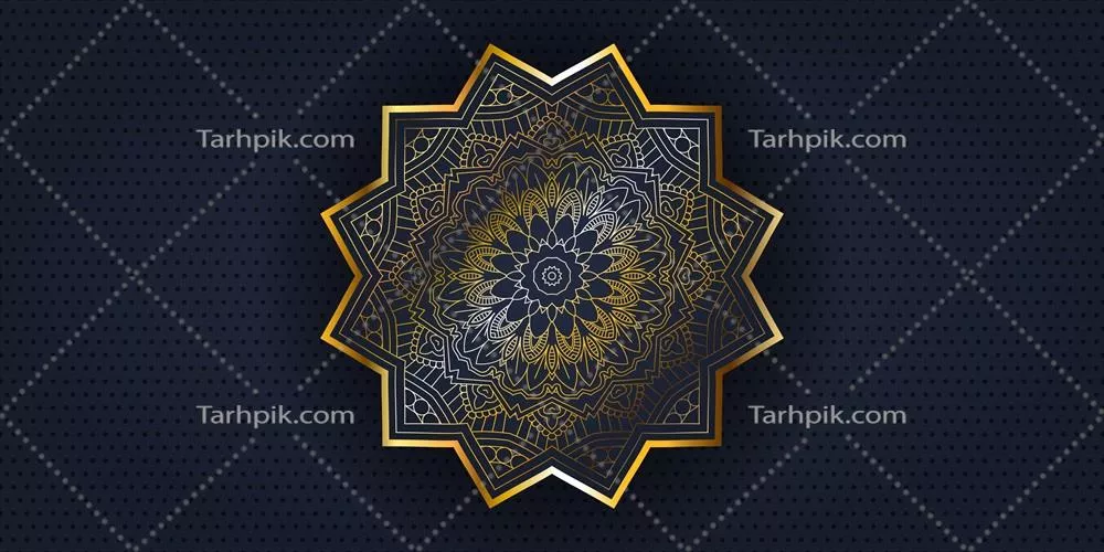 وکتور بنر الگو با طراحی مدال طلایی تزئینی برای استفاده در پروژه ها