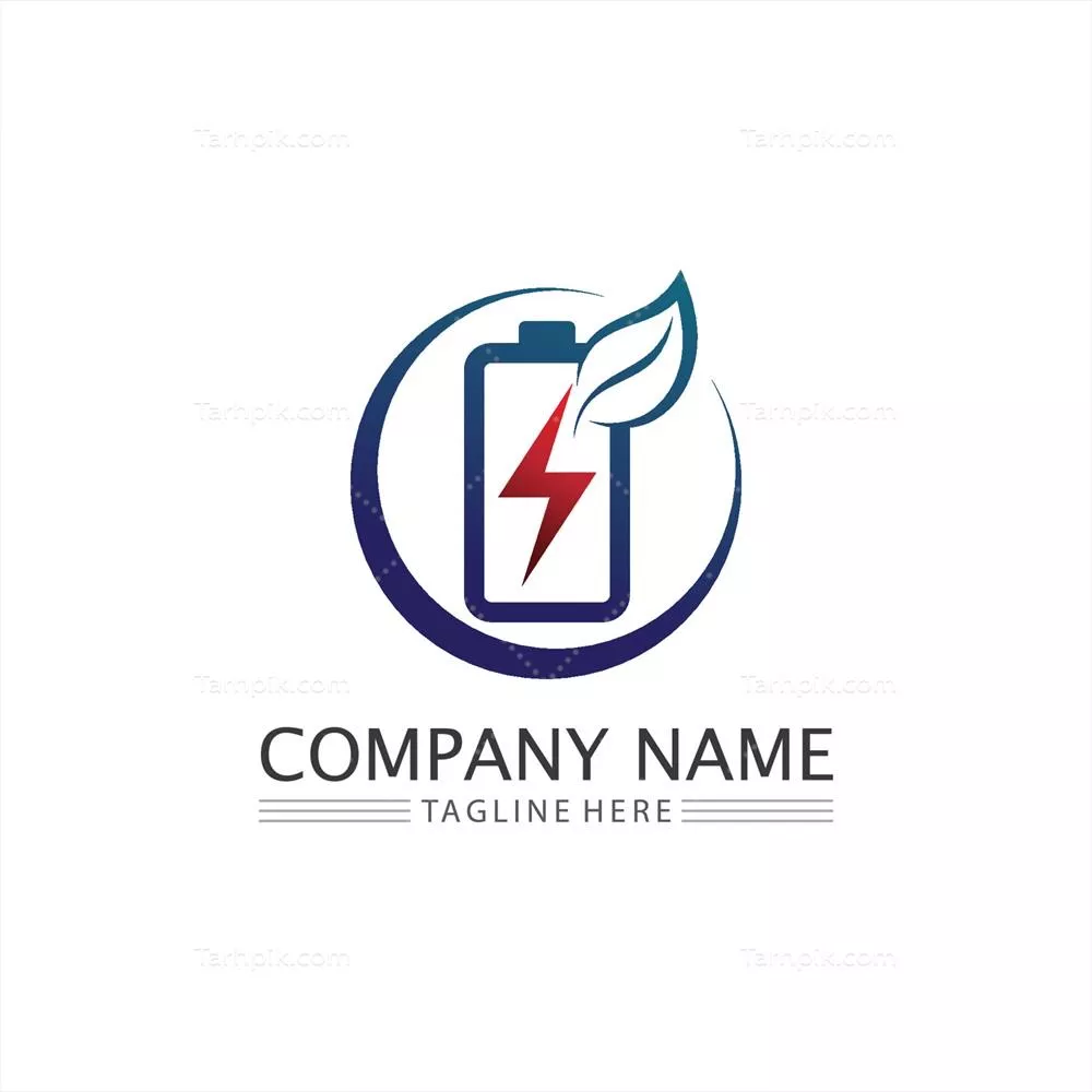 وکتور آیکون باتری و نمایه شارژ برای طراحی لوگو مدرن
