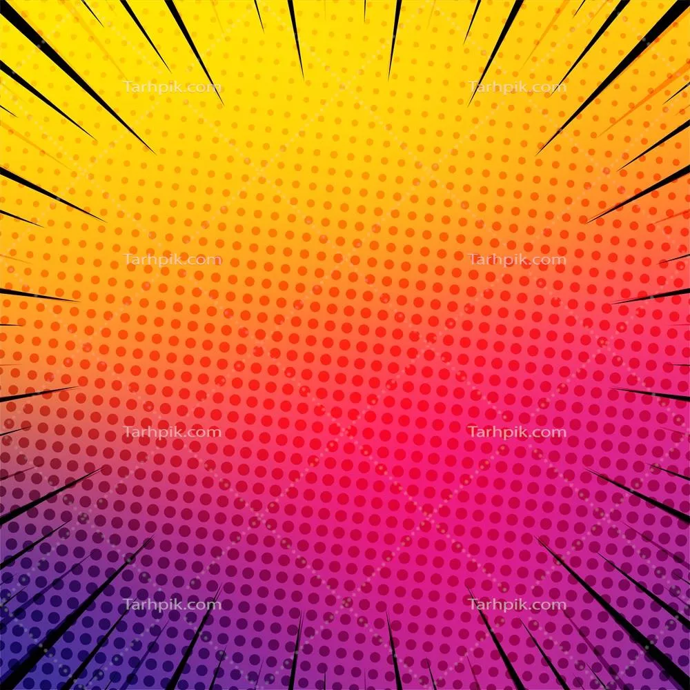 وکتور تصویر زمینه رنگارنگ و زیبای کتاب کمیک با طراحی جذاب