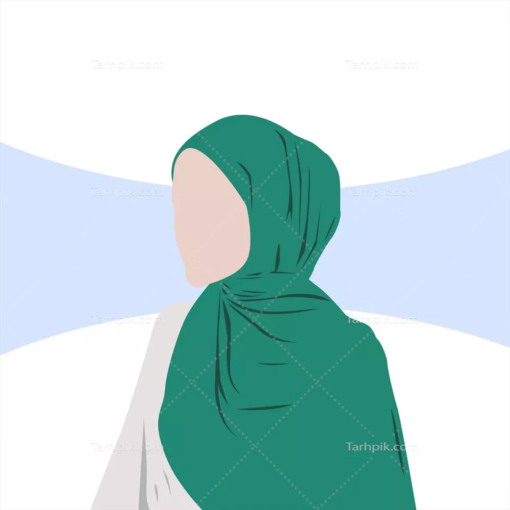 وکتور زن مسلمان زیبا با حجاب جذاب در دنیای مد و زیبایی
