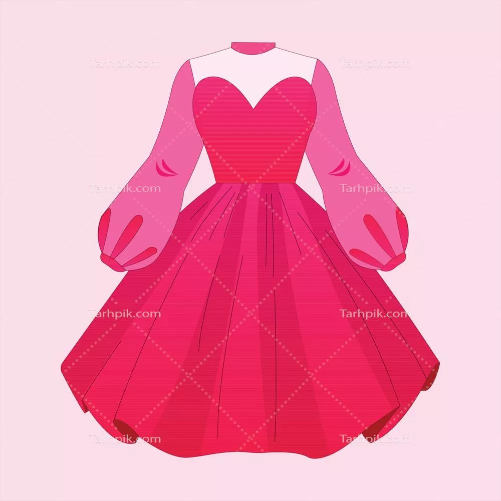وکتور لباس کوتاه زیبا برای شخصیت های انیمه یا مدل ها با طراحی خاص